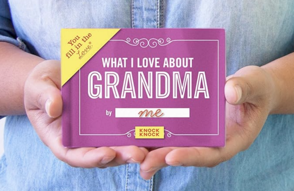 what I love about grandma fill in the blank personalized journal, personalized gifts for grandma